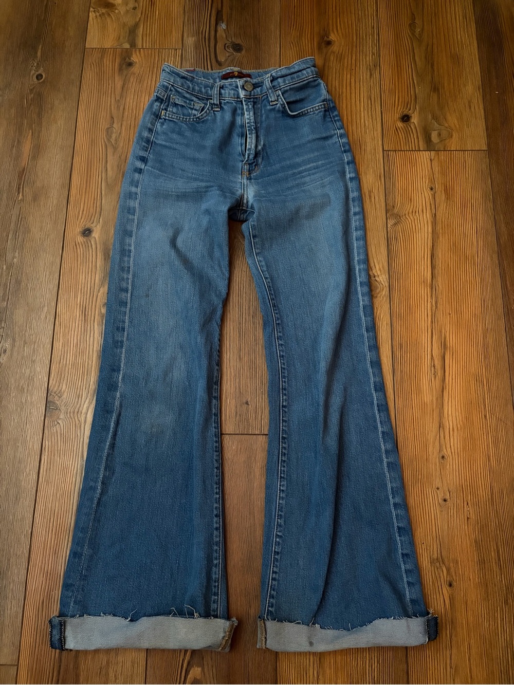 7 For All Mankind Indigo High-Rise Flare Jeans